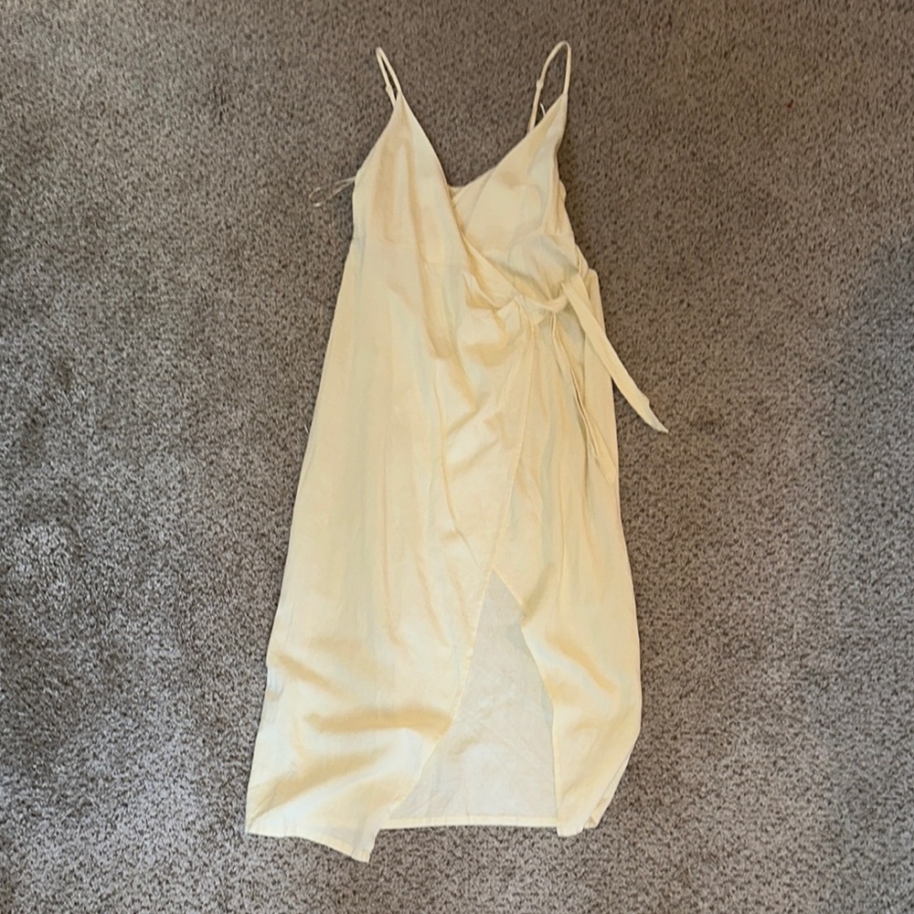 Urban Outfitters Elegant Cream Wrap Dress